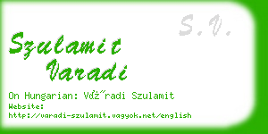 szulamit varadi business card